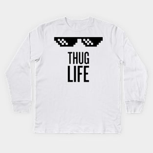 Thug Life black shirt men or women geek computer Kids Long Sleeve T-Shirt